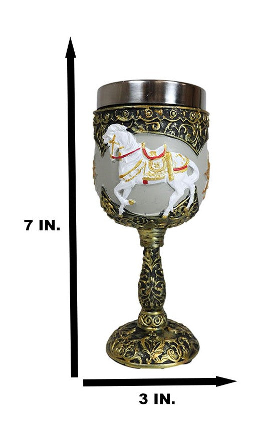 Trail Of Painted Ponies A Royal Holiday Golden Scroll Pony Horse Wine Goblet