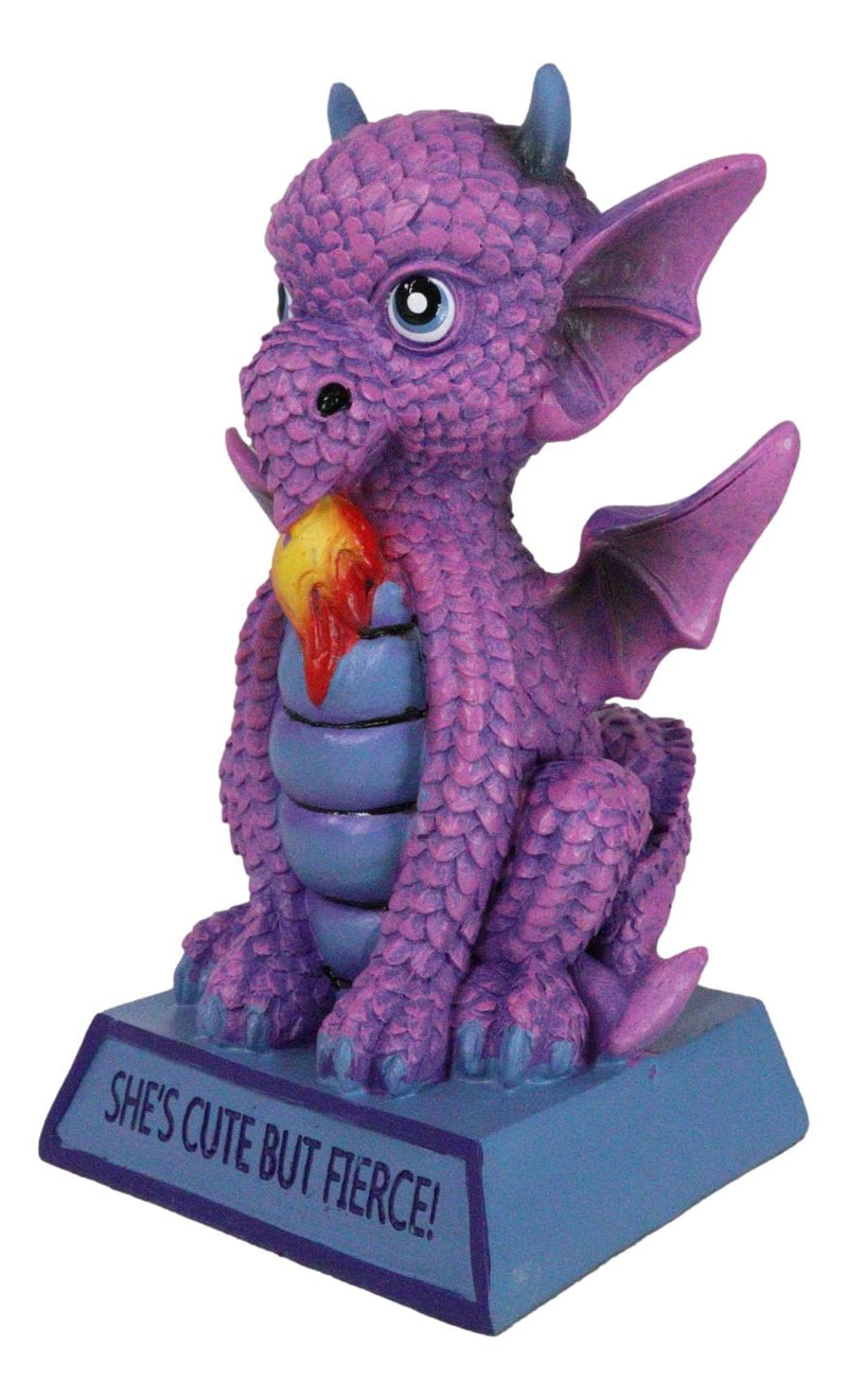 Violet Drake Koan Cartoon Chibi Dragon Fantasy Figurine She's Cute But Fierce
