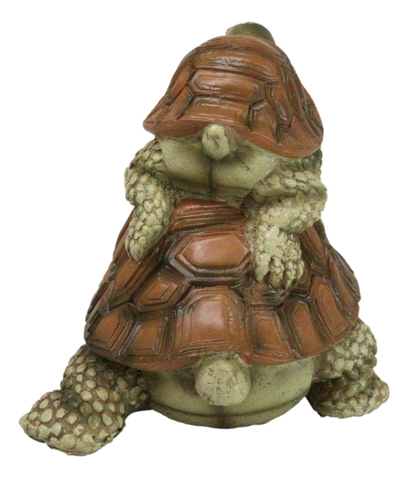 Nautical Marine Turtle Tortoise Mother Piggybacking Hatchling Family Figurine