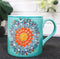 Green Anahata Heart Chakra Zen Flower Of Life Mandala Circle Ceramic Mug Cup