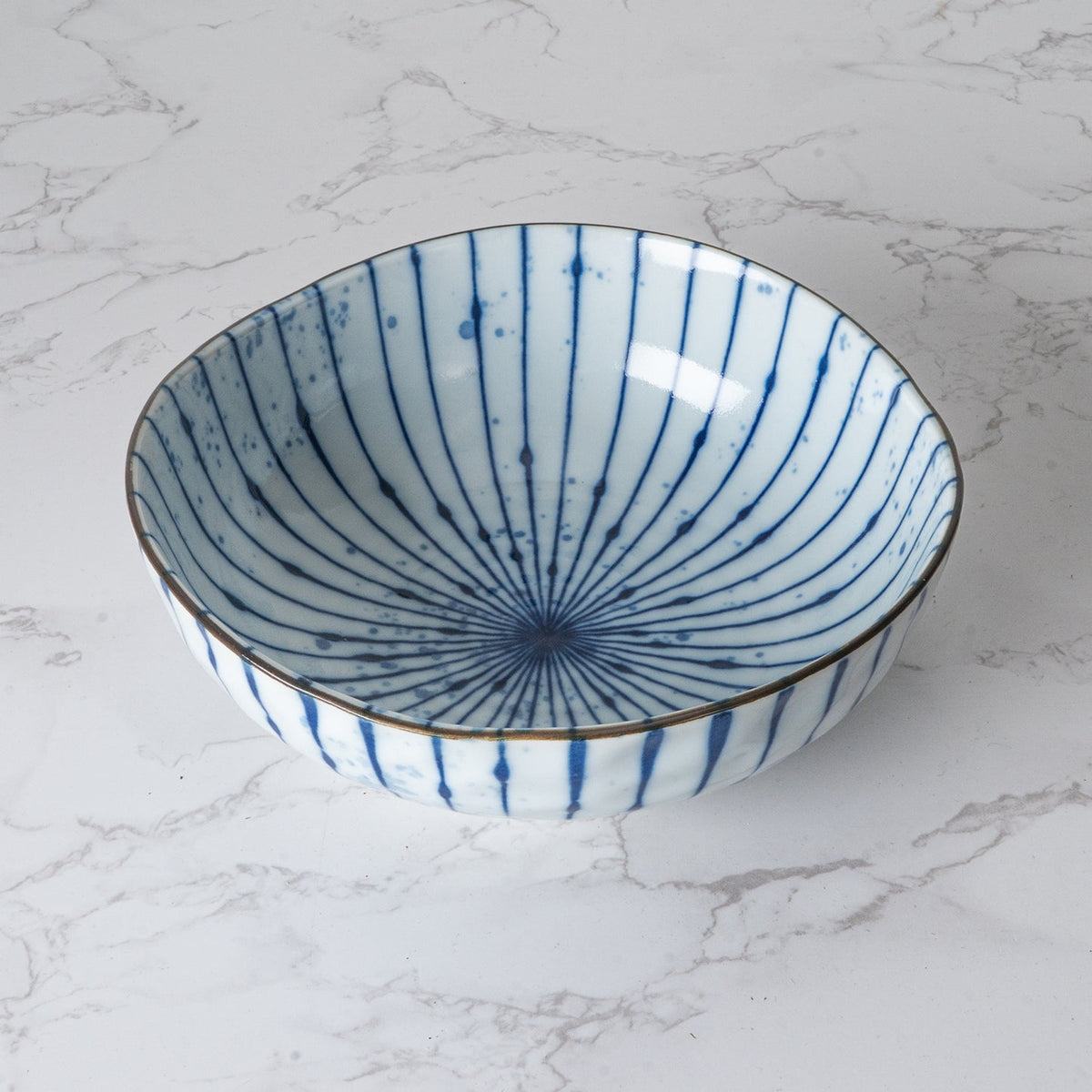 Pack Of 6 Fubuki Tokusa Made In Japan Round Flair Deep Plates Shallow Bowls 20oz