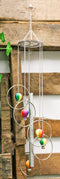 Colorful Hot Air Balloons Aircraft With Wicker Baskets Wind Chime Figurine