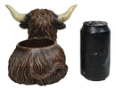 Rustic Western Scottish Highlands Cattle Cow Wine Holder Container Pot Holder 9"