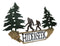 Rustic Sasquatch Big Foot by Pine Trees Hide & Seek Metal Wall Decor Plaque