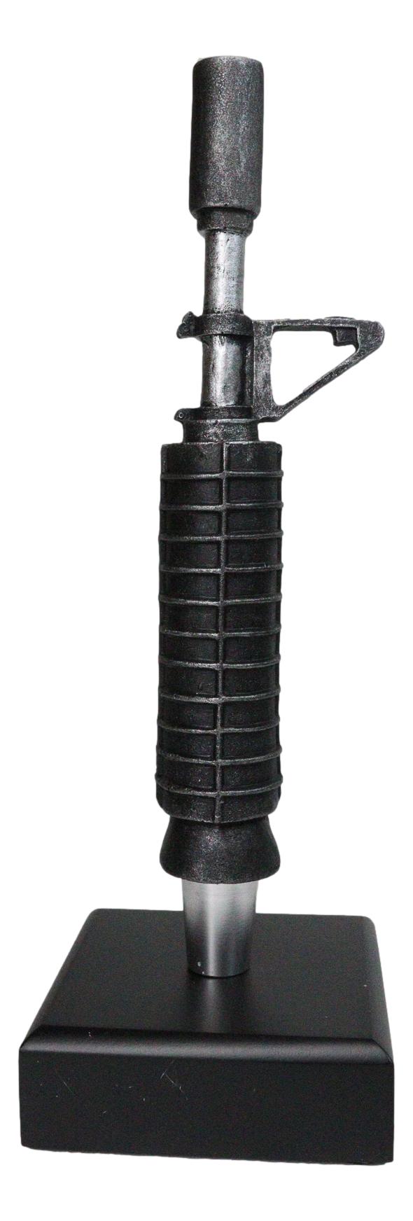 AR15 Rifle Barrel Novelty Beer Tap Handle Figurine W/ Base Barware Accessory