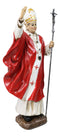Venerable Pontiff Pope Saint John Paul II Holding Papal Ferula Crucifix Figurine