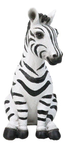 Wildlife Nature Safari Savanna Equid Zebra Horse Foal Sitting Figurine