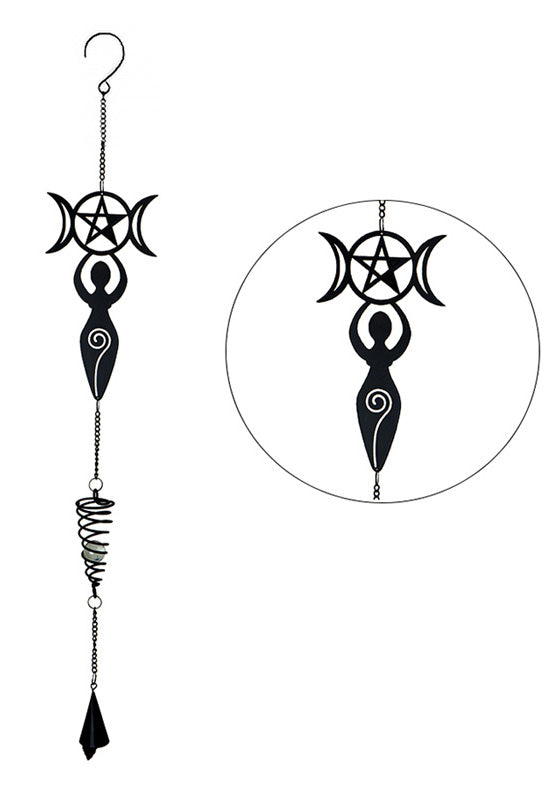Wicca Celtic Goddess Danu Triple Moon Goddess Spiral Wall Hanging Decoration