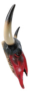 Southwest Longhorn Cow Steer Skull With Texas Lone Star State Flag Plaque