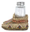 Rustic Tribal Native Indian Moccasin Shoe Shaped Salt And Pepper Shakers Holder