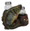 Nautical Fisherman Sea Bass Fishing With Wicker Bags Salt Pepper Shakers Holder