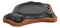 Personal Size Cow Shaped Cast Iron Unseasoned Sizzling Fajita Pan Skillet Set