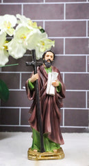 Christian Apostle Of Jesus Martyr Saint Philip With Tall Cross Figurine 8"H