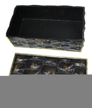 Realistic Faux Turtle Shell Print With Gold Trim Large Jewelry Trinket Box 10"L