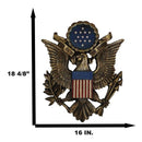 United States Air Force Emblem American Flags And Bald Eagle Wall Decor Plaque