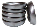 Pack Of 6 Ceramic Tetsu Kesho Black Soy Sauce Oil Condiment Round Dishes Bowls