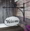 Cast Iron Rustic Farmhouse When Pigs Fly Angel Pig With Arrow Welcome Wall Sign