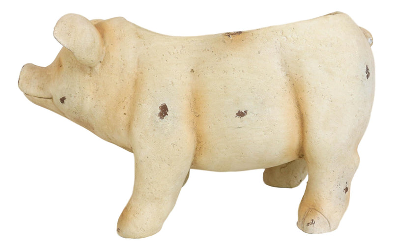 Western Rustic Country Farm Porcine Pig Animal Decorative Vase Or Planter Pot