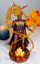 Fire Elemental Horned Wizard Sorcerer Demoniac Summoning Hellfire Magic Figurine
