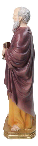 Apostle Of Jesus Martyr Saint Bartholomew Holding Knife Figurine 12" Series