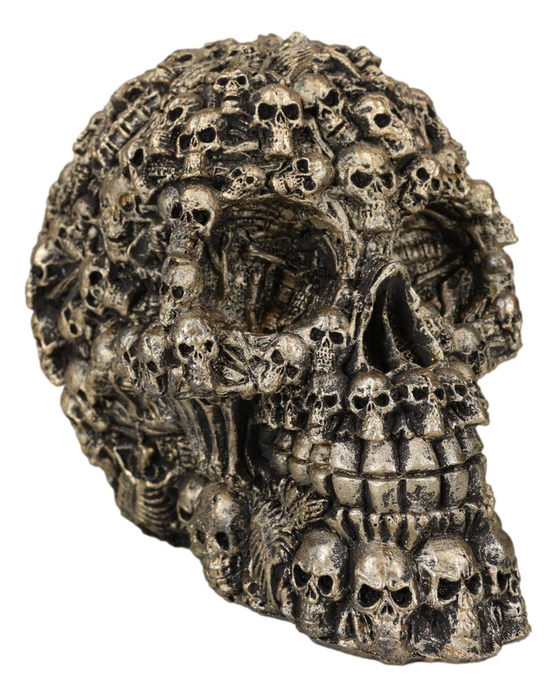 Ossuary Morphing Ghost Whisper Boneyard Skeletons Faux Brass Skull Figurine