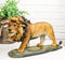 African Savanna Safari Wildlife Majestic Lion Prowling in Grasslands Figurine