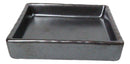 Set Of 6 Black Iron Clay Tetsu Kesho Ceramic Square Condiment Sauce Dishes 2oz