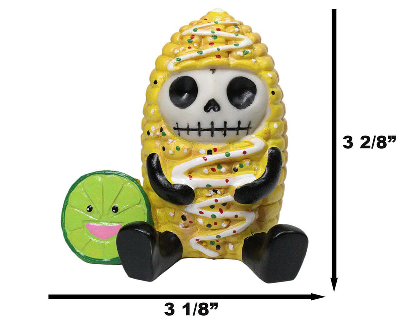 Furrybones Elotito Zesty Corn and Lime Snack Skeleton Figurine Furry Bones