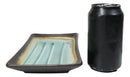 Pack Of 6 Crackled Green Midori Kannyu Ceramic Rectangular Sushi Plates 8.5"L