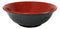 Set Of 6 Red And Black Round Medium Pasta Soup Salad Rice Melamine Bowls 9"D