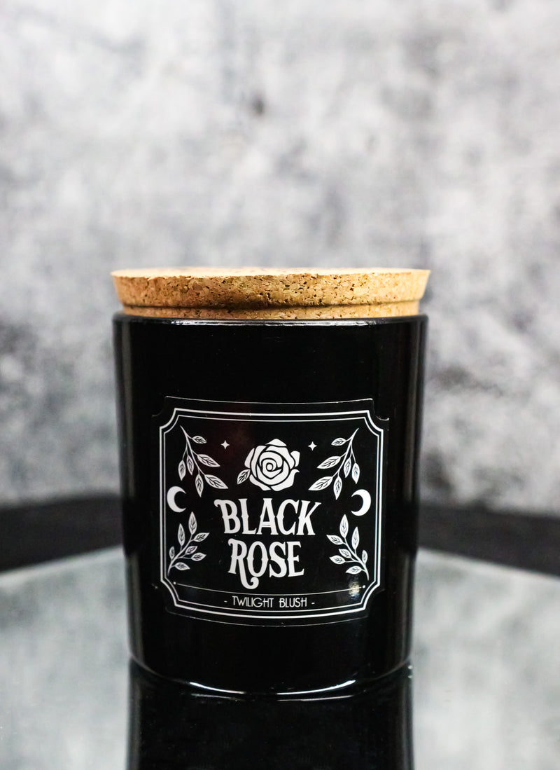 Wicca Midnight Ritual Black Rose Twilight Blush Pillar Candle Home Fragrance