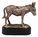 Rustic Western Farmhouse Ass Donkey Mule Electroplated Bronze Resin Figurine