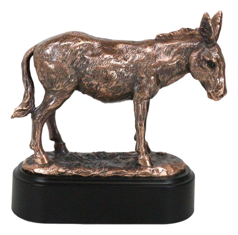 Rustic Western Farmhouse Ass Donkey Mule Electroplated Bronze Resin Figurine