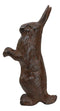 Rustic Cast Iron Cottage Standing Bunny Brer Rabbit Hare Metal Figurine 7.5" H