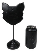 Gothic WIcca Mystic Moon Cat Masque Ornament On Pole Stand Or Wall Sculpture