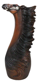 Rustic Western Country Chestnut Horse Decorative Vase Figurine Floral Planter