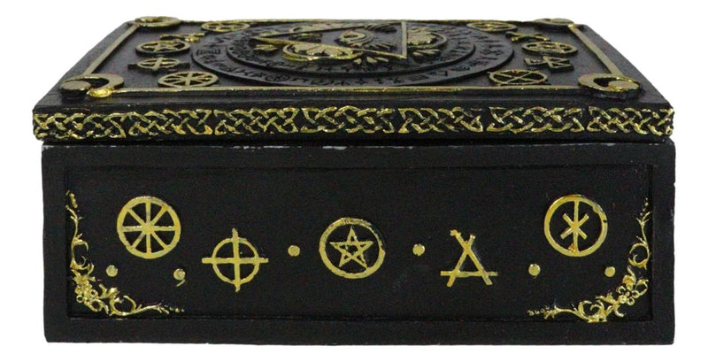 Astrology Psychic Eye Of Providence Sacred Symbols Wicca Tarot Cards Trinket Box