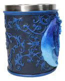 Gothic Fantasy Blue Ice Frost Dragon Tankard Mug With Stainless Steel Liner