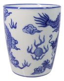 Pack Of 4 Japanese Blue And White Ryu Dragon King Porcelain Mug Cups 12oz