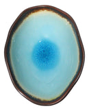 Pack Of 6 Blue Aozora Kannyu Porcelain Irregular Shaped Small Rice Bowls 10oz