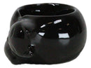 Pack Of 2 Wicca Ceramic Sleeping Black Feline Cat Tea Light Votive Candleholder
