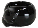 Wicca Mystic Ceramic Sleeping Black Feline Cat Tea Light Votive Candleholder