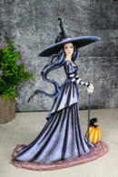 Amy Brown Halloween Pumpkin Gothic Ravenspell Crow Witch With Cane Figurine