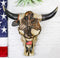 Patriotic Fallen Soldier Helmet Rifle Boots Dogtags Veteran Cow Skull Wall Decor