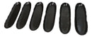 Pack Of 6 Kokuyo Modern Black Ceramic Wavy Oblong Long Serving Platters 13.25"L
