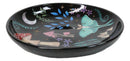 Ceramic Gothic Wicca Dark Forest Toadstool Mushrooms Luna Moth Trinket Dish