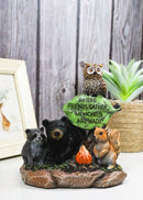 Cabin Companion Bear, Raccoon, Squirrel & Owl Friends Forest Campfire Figurine