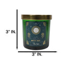 Wicca Witchcraft Mystic Tarot The Sun White Sage Scented Pillar Candle Gold Lid
