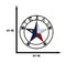 Western Patriotic Lone Star State Texas With 4 Stars Metal Wall Circle Sign 24"D