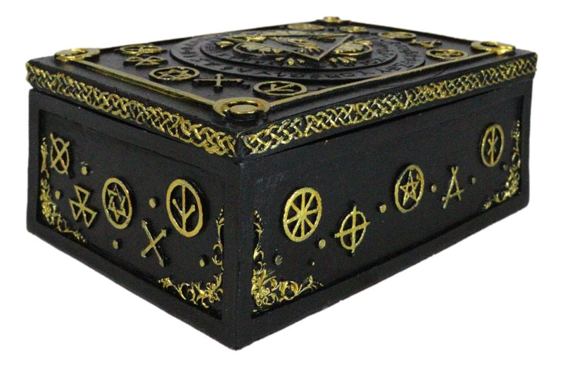 Astrology Psychic Eye Of Providence Sacred Symbols Wicca Tarot Cards Trinket Box